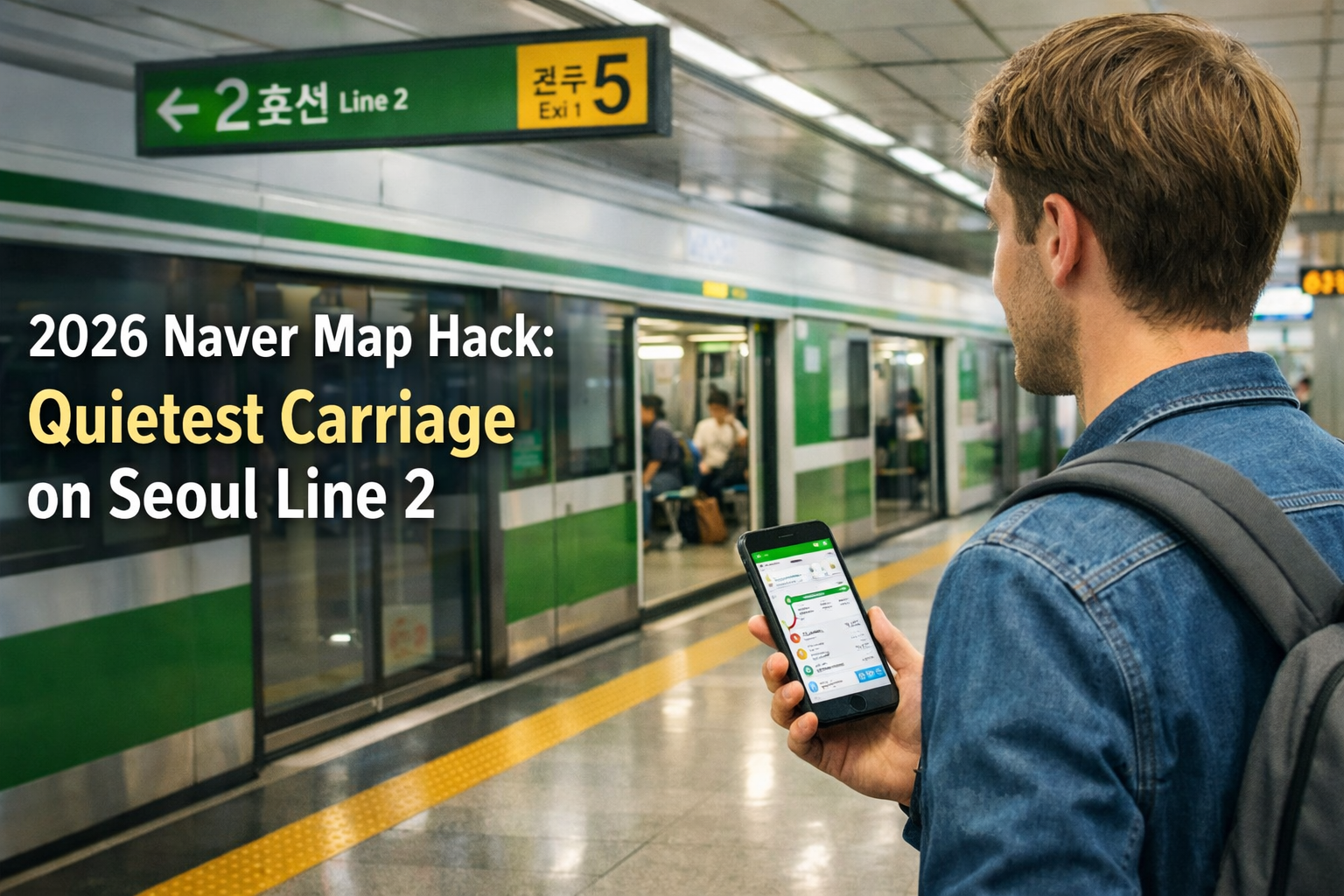 2026 Guide: How to Use Naver Map to Find the Quietest Carriage on Seoul Subway Line 2