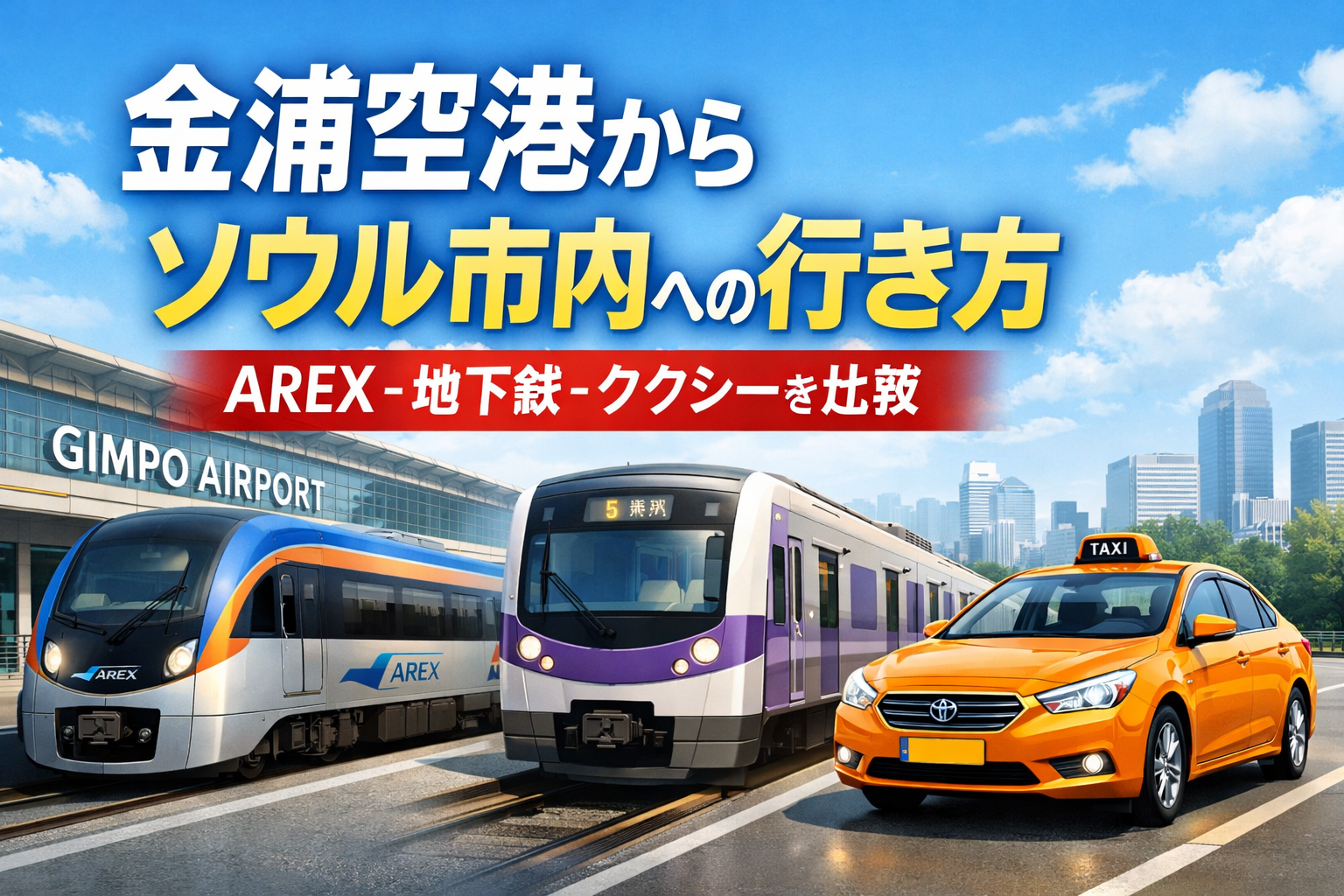 【2026年版】金浦空港からソウル市内への行き方5選｜いちばんラクで早い移動方法をやさしく解説