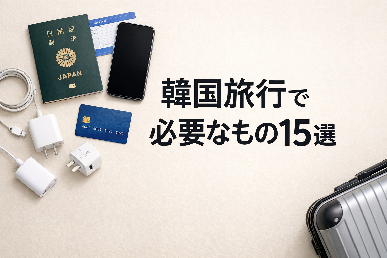 【2026年版】韓国旅行で必要なもの15選｜忘れ物ゼロで楽しむ持ち物チェックリスト