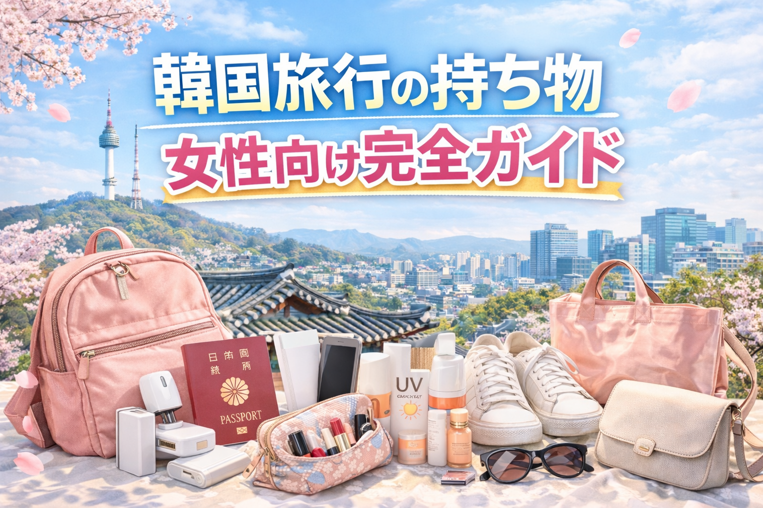【2026年版】韓国旅行の持ち物 女性向け完全ガイド｜本当に役立つ10選＆忘れがちな必需品まとめ