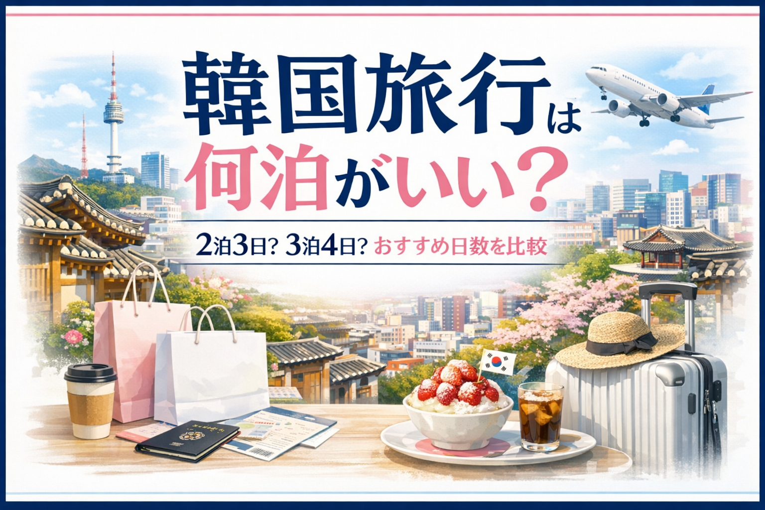 韓国旅行は何泊が正解？初心者でも失敗しないおすすめ日数5選【ソウル・釜山別に徹底比較】