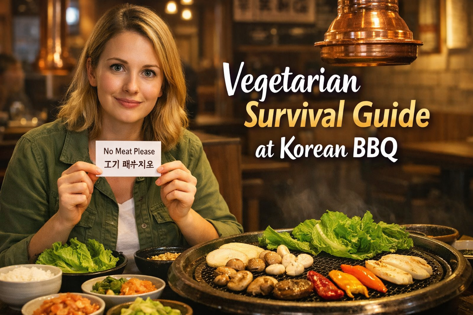 7 Smart Ways to Say “No Meat” at a Korean BBQ Restaurant: Vegetarian Survival Guide with Flashcards