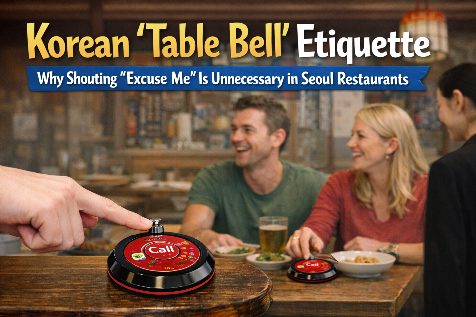 Korean Table Bell Etiquette: Why Shouting “Excuse Me” Is Unnecessary in Seoul Restaurants