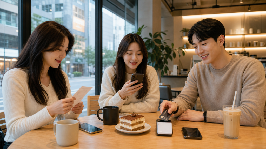 韓国旅行で役立つスマートな割り勘シーン