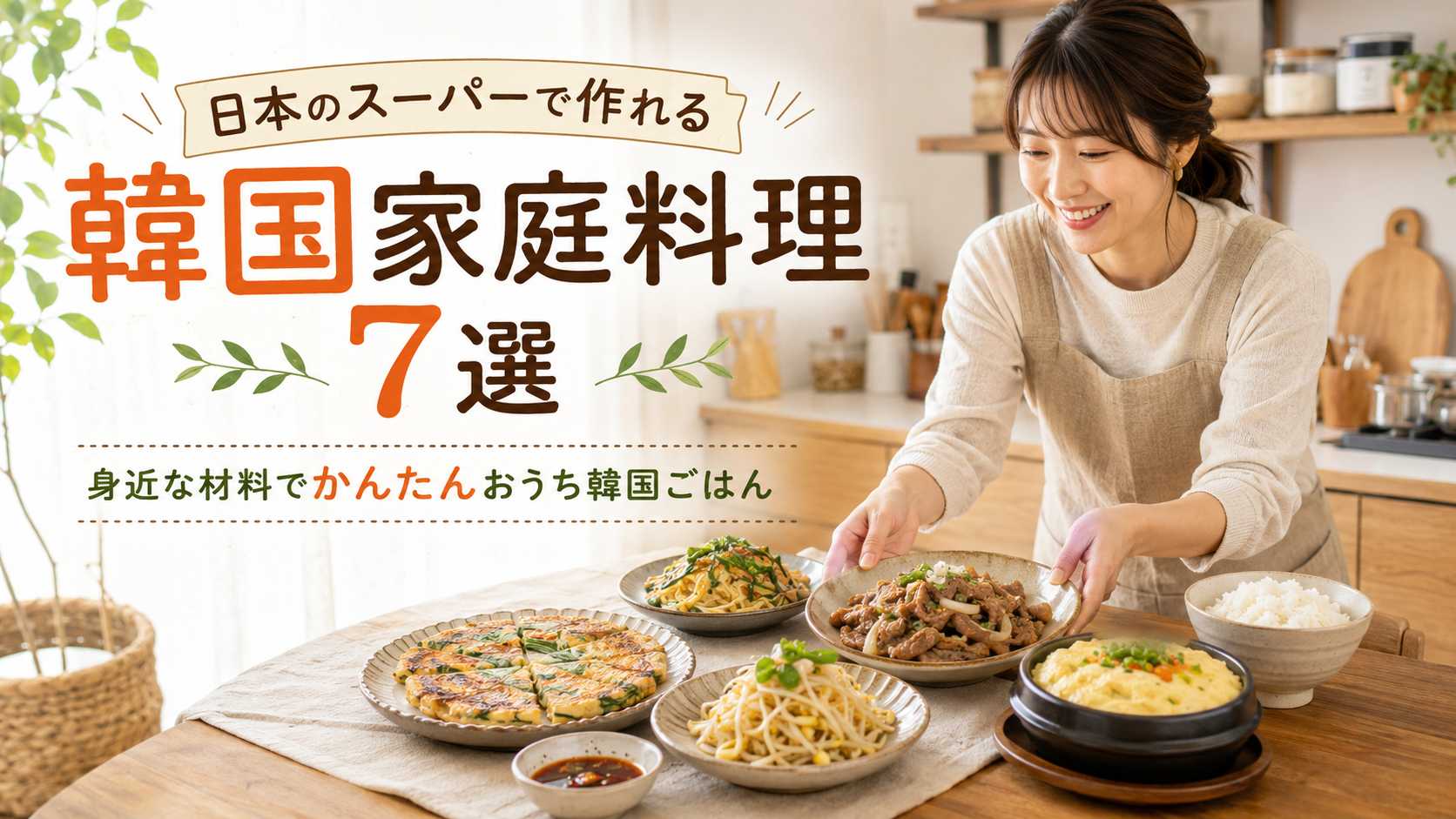 日本のスーパーで買える材料で作る韓国家庭料理レシピのサムネイル