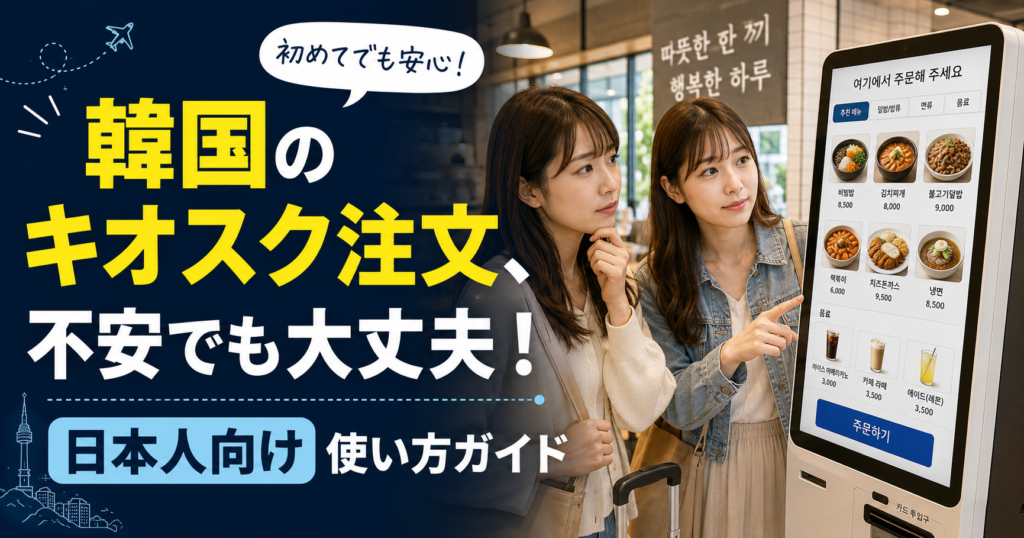 韓国のキオスク注文に不安を感じる日本人旅行者向けの使い方ガイドのサムネイル画像