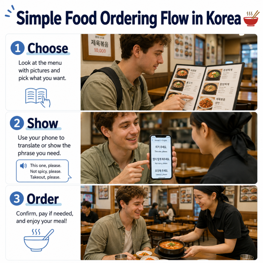 A step-by-step guide to ordering food in Korea at a restaurant