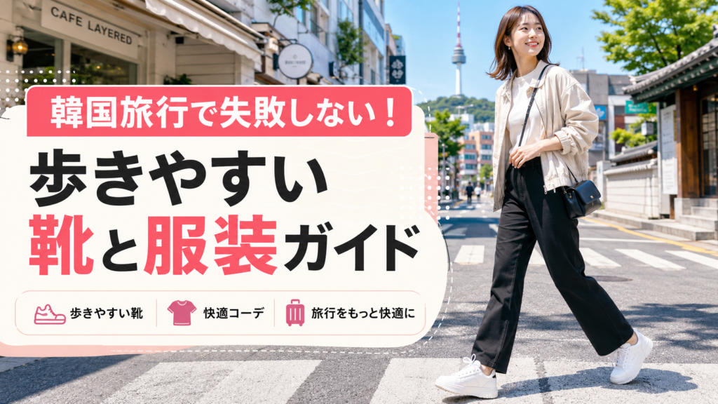 韓国旅行で失敗しない歩きやすい靴と服装ガイドのサムネイル画像