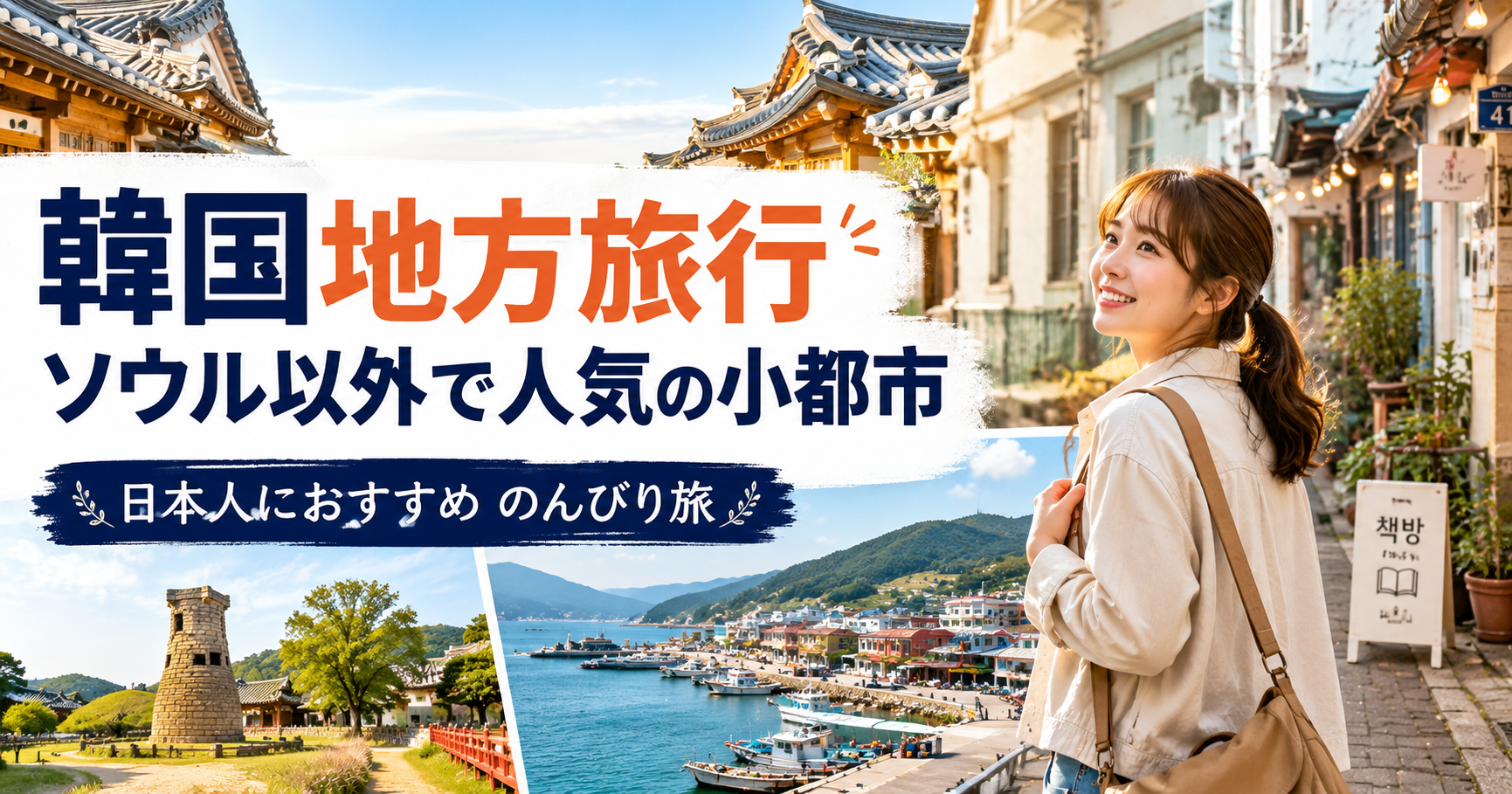 韓国地方旅行でソウル以外の人気小都市を紹介するブログのサムネイル