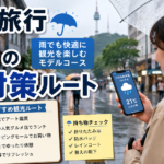 7月の韓国旅行で午後の急な雨に合わせた観光ルートを説明するサムネイル画像