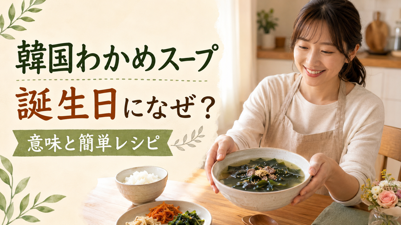 韓国わかめスープを誕生日に食べる理由と簡単レシピを紹介する画像