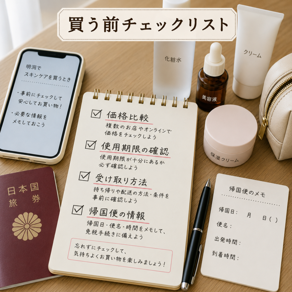 明洞でスキンケアを買う前に確認したいパスポートや価格比較のチェックリスト