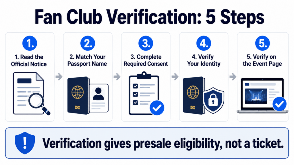 Five-step Korean fan club verification process for foreign K-pop fans