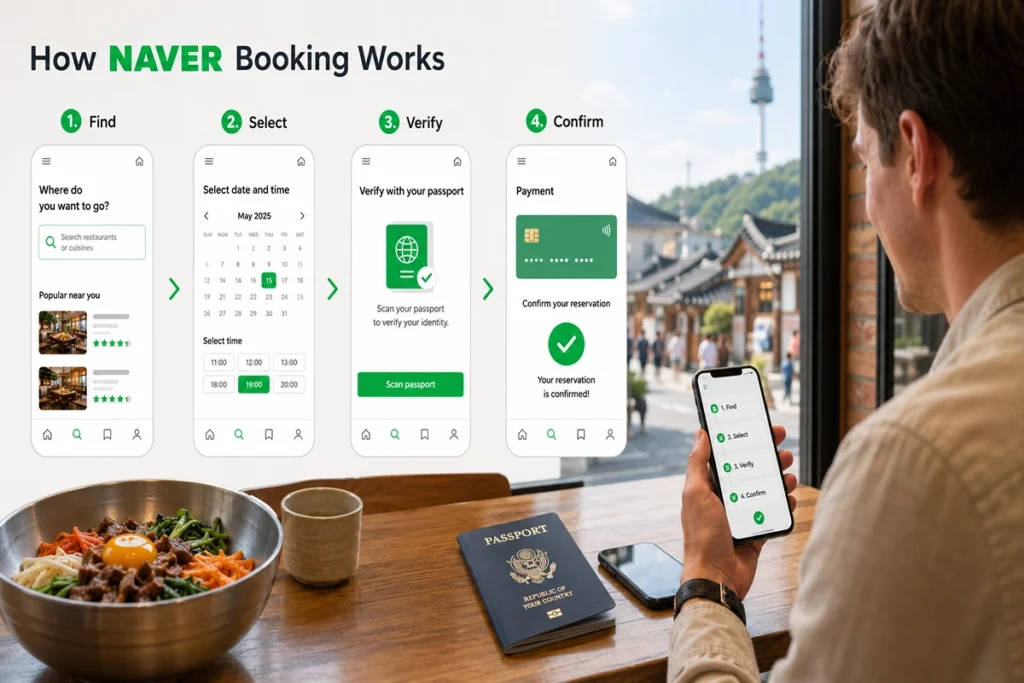 Steps for foreign tourists to make a NAVER Booking reservation in Korea